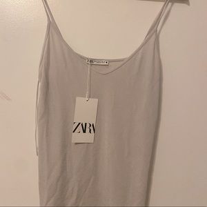 ZARA silver tank top NWT